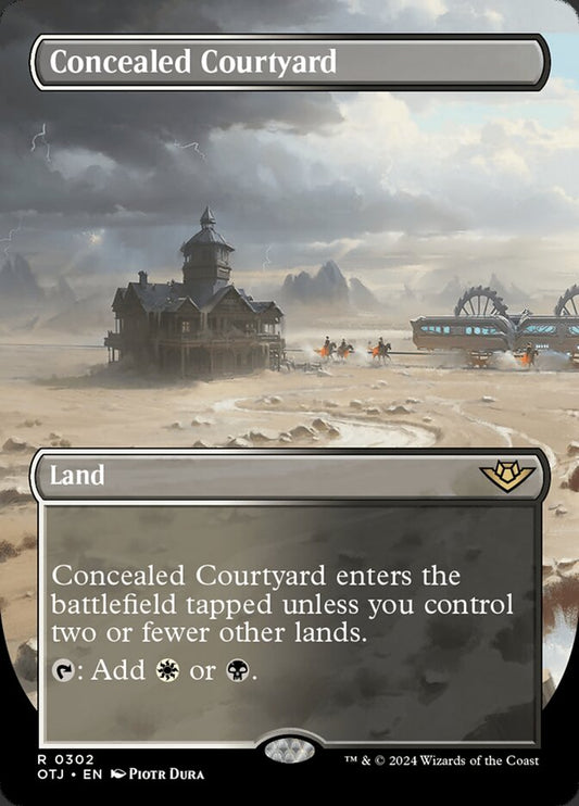 Concealed Courtyard (Borderless) - (Foil): Outlaws of Thunder Junction