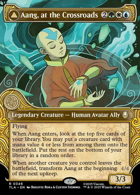 Aang, at the Crossroads // Aang, Destined Savior (#346) (Showcase) - (Foil): Avatar: The Last Airbender