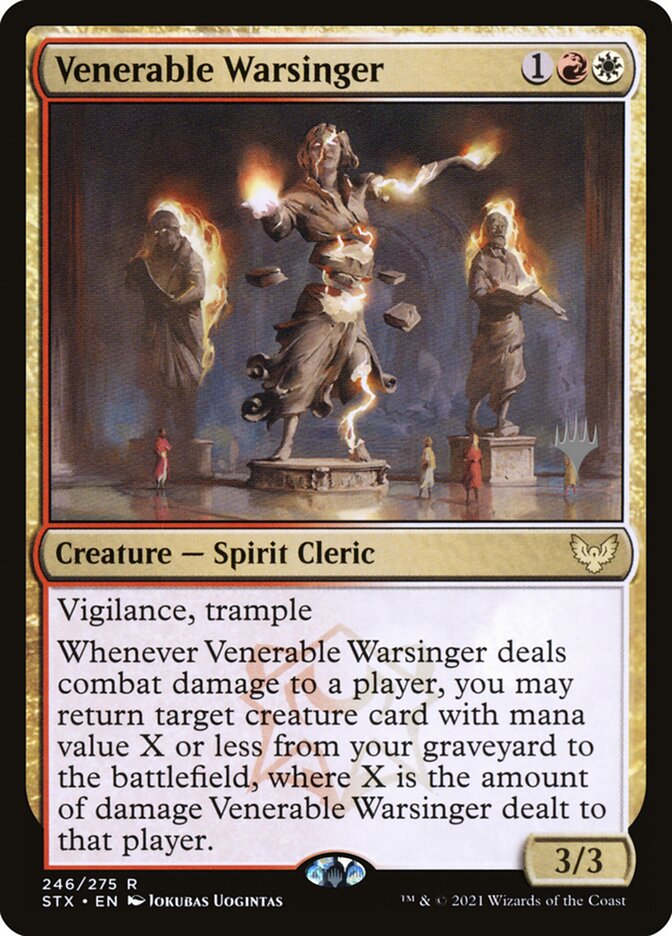 Venerable Warsinger (Promo Pack) (Strixhaven: School of Mages): Strixhaven: School of Mages Promos