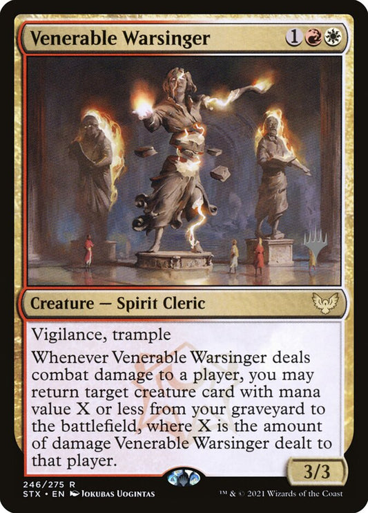 Venerable Warsinger (Promo Pack) (Strixhaven: School of Mages) - (Foil): Strixhaven: School of Mages Promos