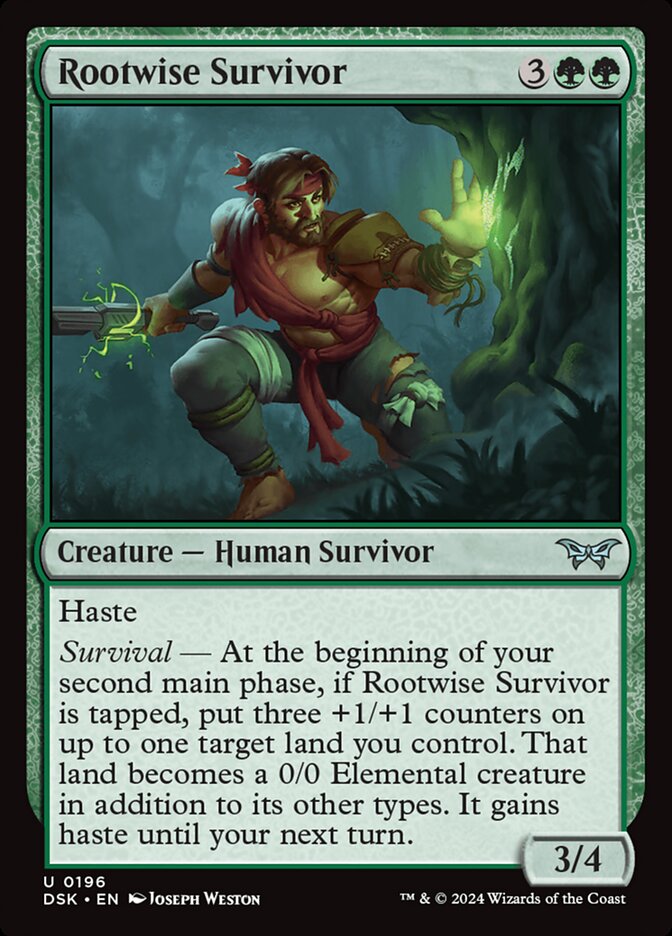 Rootwise Survivor - (Foil): Duskmourn: House of Horror