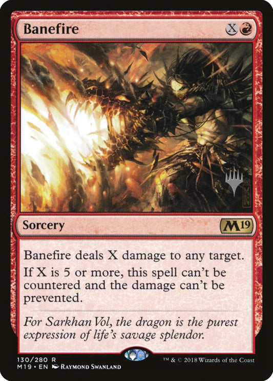 Banefire (Promo Pack) (Core Set 2019) - (Foil): Core Set 2019 Promos