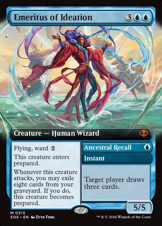 Emeritus of Ideation // Ancestral Recall: Secrets of Strixhaven