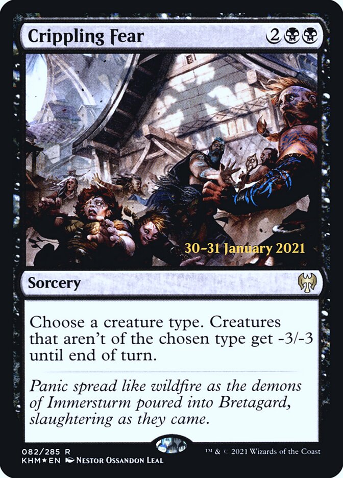 Crippling Fear - (Foil): Kaldheim Promos