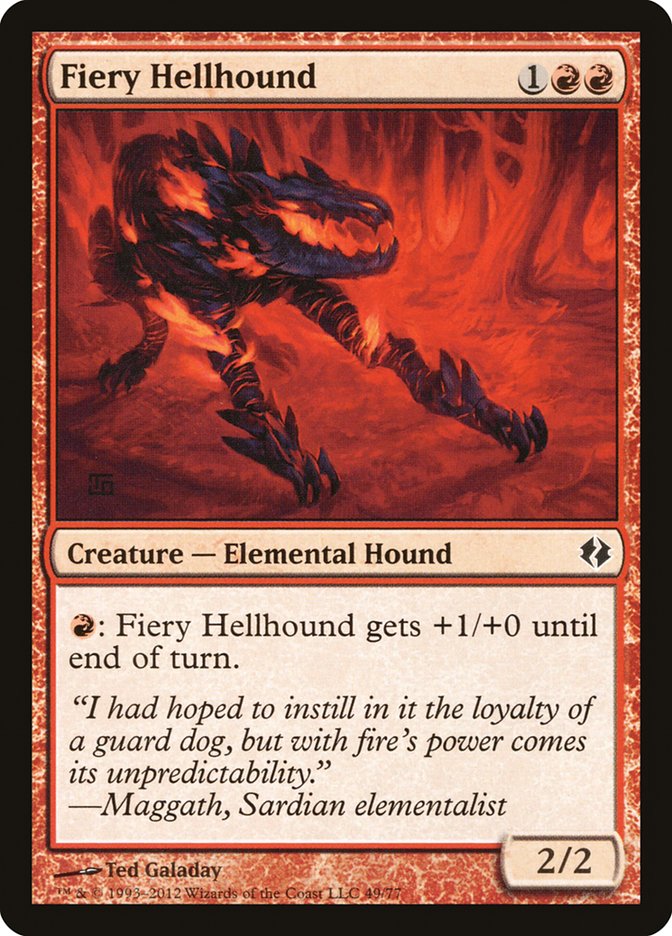 Fiery Hellhound: Duel Decks: Venser vs. Koth