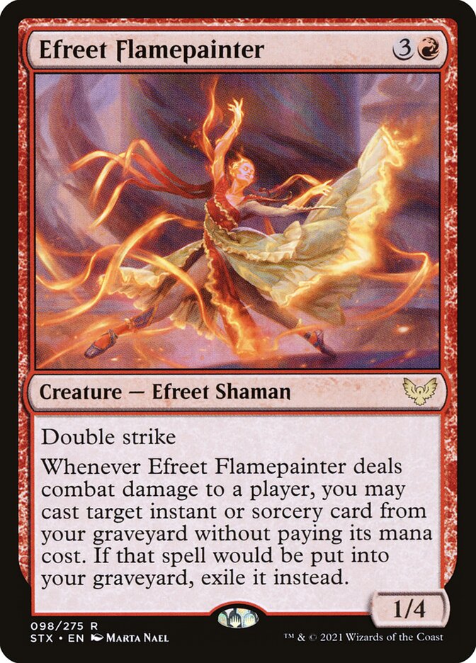 Efreet Flamepainter - (Foil): Strixhaven: School of Mages