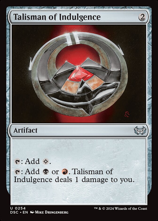 Talisman of Indulgence: Duskmourn: House of Horror Commander