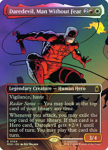 Daredevil, Man Without Fear (Borderless) (#324) - (Foil): Marvel Super Heroes
