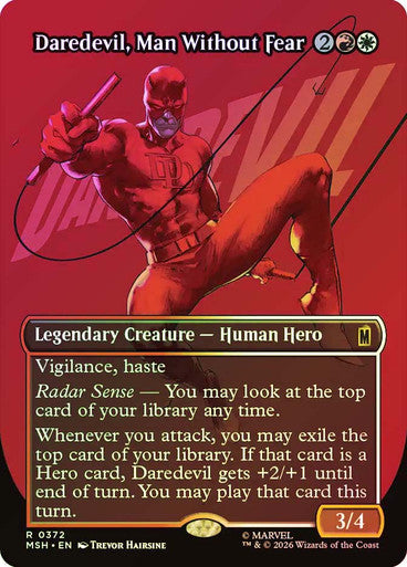 Daredevil, Man Without Fear (Borderless) (#372) - (Foil): Marvel Super Heroes