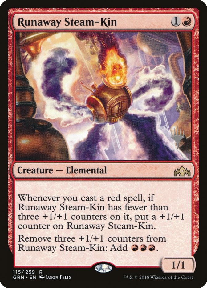 Runaway Steam-Kin (Promo Pack) (Guilds of Ravnica): Guilds of Ravnica Promos