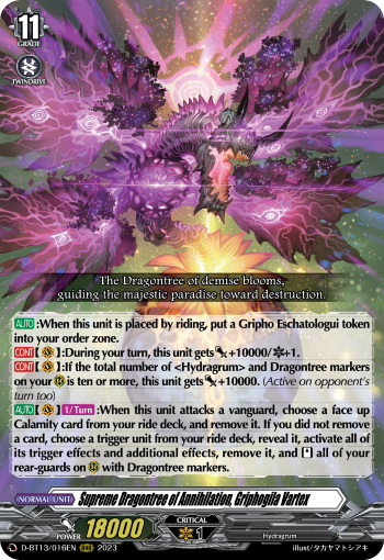 Supreme Dragontree of Annihilation, Griphogila Vartex: D Booster Set 13: Flight of Chakrabarthi