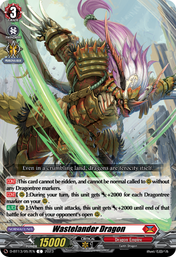 Wastelander Dragon: D Booster Set 13: Flight of Chakrabarthi