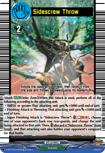 Sidescrew Throw: D Booster Set 13: Flight of Chakrabarthi