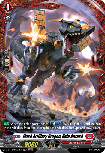 Flash Artillery Dragon, Velo Onrush: D Booster Set 13: Flight of Chakrabarthi