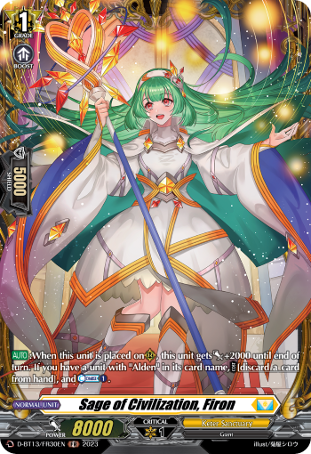 Sage of Civilization, Firon: D Booster Set 13: Flight of Chakrabarthi