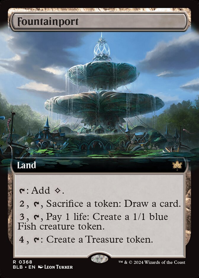 Fountainport (Extended Art) - (Foil): Bloomburrow