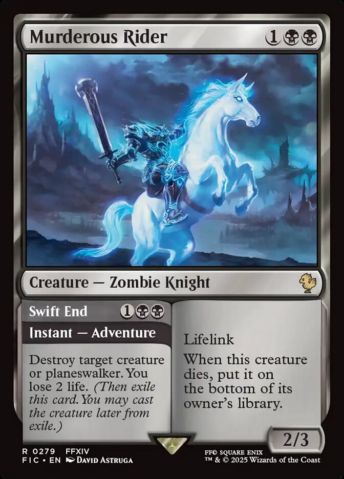 Murderous Rider // Swift End (Surge Foil) - (Foil): Final Fantasy Commander
