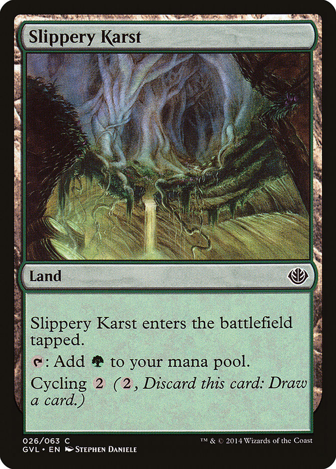 Slippery Karst: Duel Decks Anthology: Garruk vs. Liliana