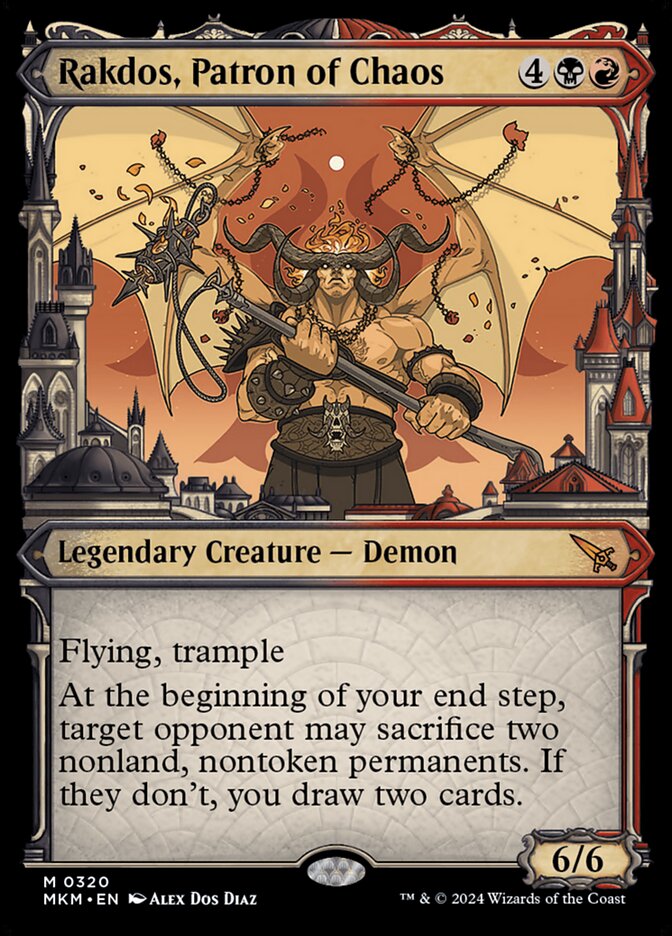 Rakdos, Patron of Chaos (#320) (Showcase) - (Foil): Murders at Karlov Manor