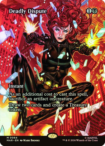 Deadly Dispute (Borderless) (#064) - (Foil): Marvel Universe