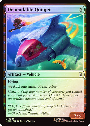 Dependable Quinjet - (Foil): Marvel Super Heroes
