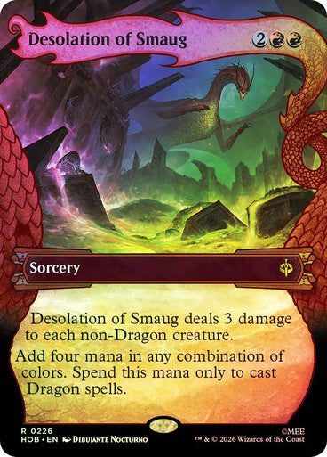Desolation of Smaug (Borderless, Showcase) (#226) - (Foil): The Hobbit