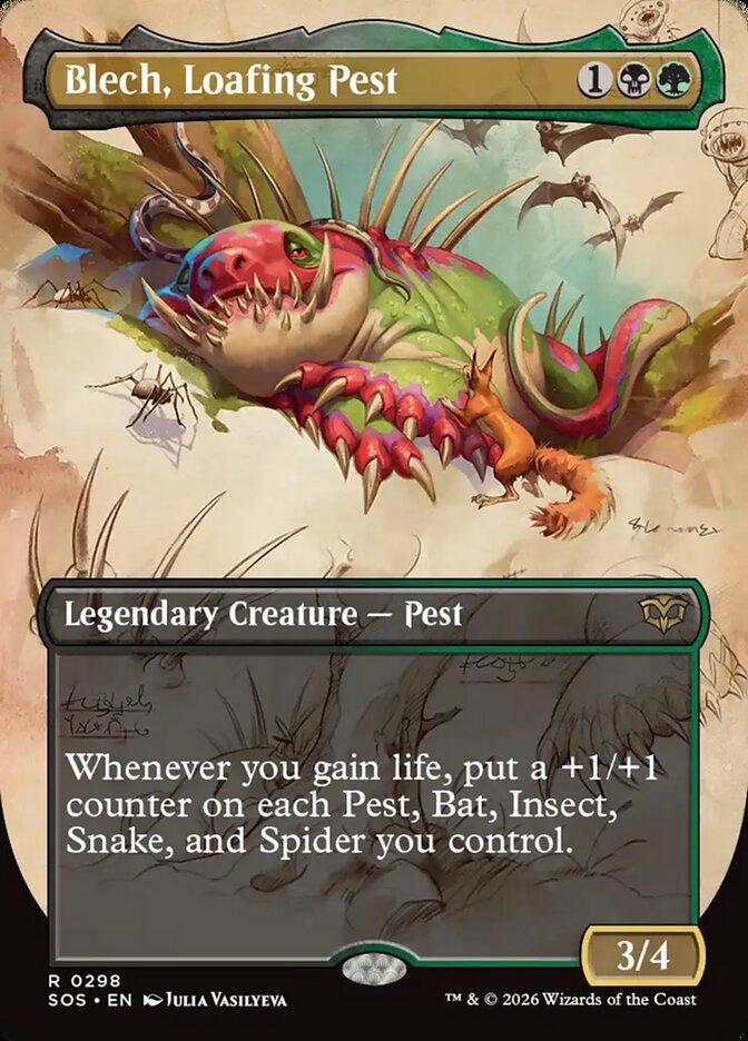 Blech, Loafing Pest - (Foil): Secrets of Strixhaven