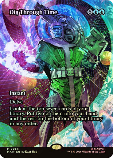 Dig Through Time (Borderless) (#054) - (Foil): Marvel Universe