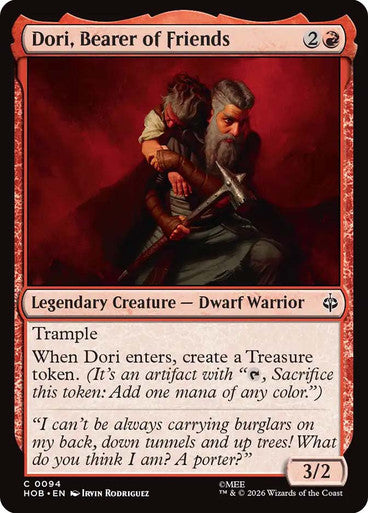 Dori, Bearer of Friends: The Hobbit