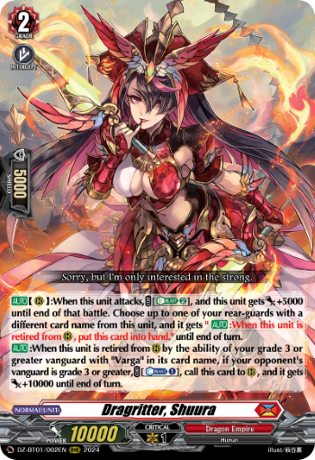 Dragritter, Shuura: DZ Booster Set 01: Fated Clash