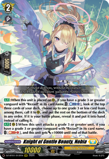 Knight of Gentle Beauty, Nobia: DZ Booster Set 01: Fated Clash