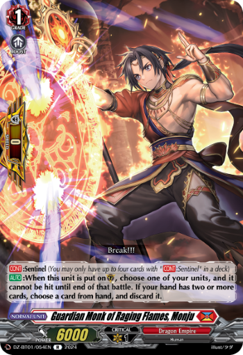 Guardian Monk of Raging Flames, Monju: DZ Booster Set 01: Fated Clash