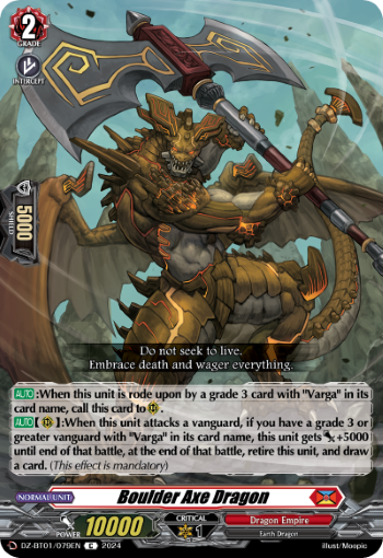 Boulder Axe Dragon: DZ Booster Set 01: Fated Clash