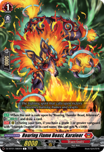 Roaring Flame Beast, Karaleor: DZ Booster Set 01: Fated Clash