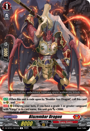Blazembar Dragon: DZ Booster Set 01: Fated Clash