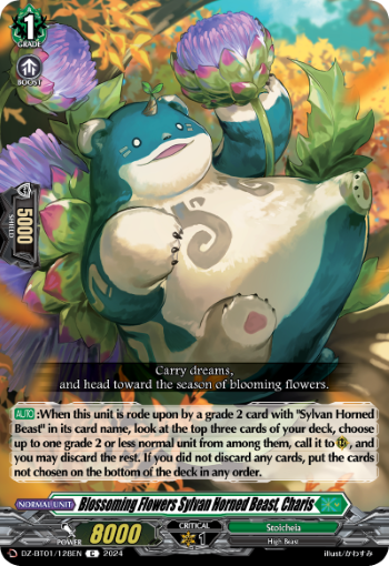 Blossoming Flowers Sylvan Horned Beast, Charis: DZ Booster Set 01: Fated Clash