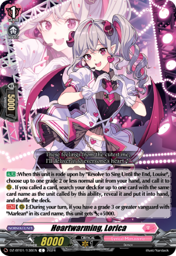 Heartwarming, Lorica: DZ Booster Set 01: Fated Clash