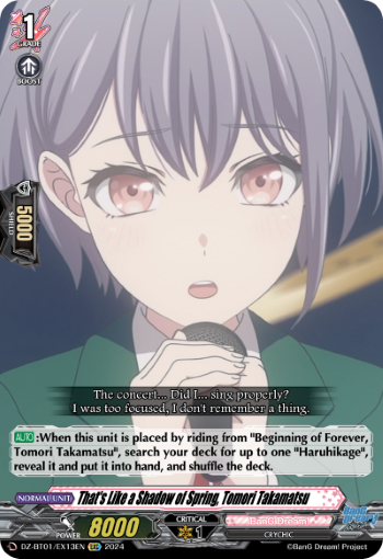 That's Like a Shadow of Spring, Tomori Takamatsu: DZ Booster Set 01: Fated Clash