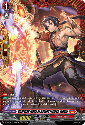 Guardian Monk of Raging Flames, Monju: DZ Booster Set 01: Fated Clash