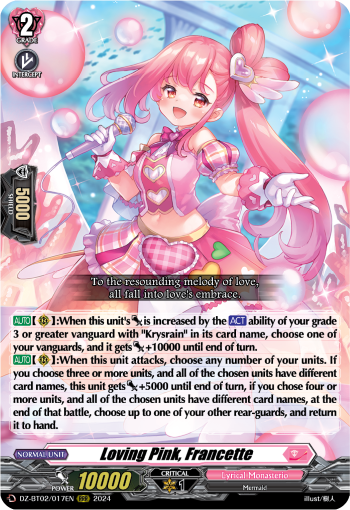 Loving Pink, Francette: DZ Booster Set 02: Illusionless Strife