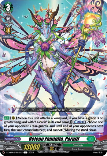 Veleno Famiglia, Parajil: DZ Booster Set 02: Illusionless Strife
