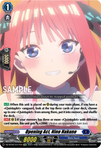 Opening Act, Nino Nakano: DZ Booster Set 02: Illusionless Strife