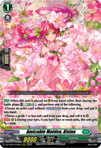 Amicable Maiden, Alvina: DZ Booster Set 03: Dimensional Transcendence