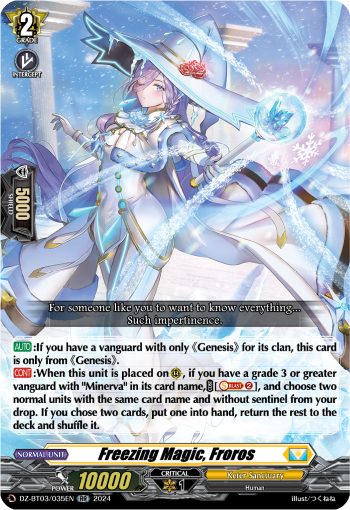 Freezing Magic, Froros: DZ Booster Set 03: Dimensional Transcendence