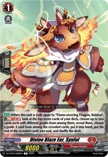 Divine Blaze Ear, Synfol: DZ Booster Set 03: Dimensional Transcendence