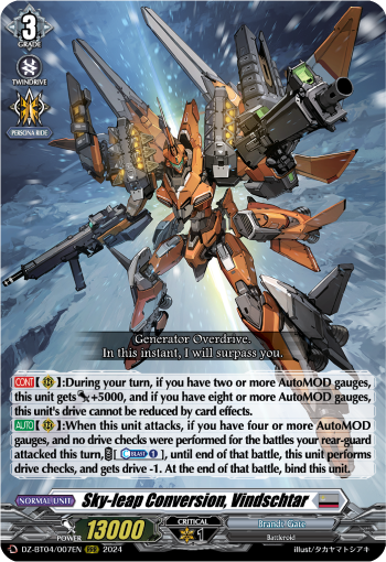 Sky-leap Conversion, Vindschtar: DZ Booster Set 04: Destined Showdown