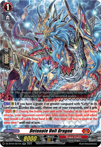 Detonate Volt Dragon: DZ Booster Set 04: Destined Showdown