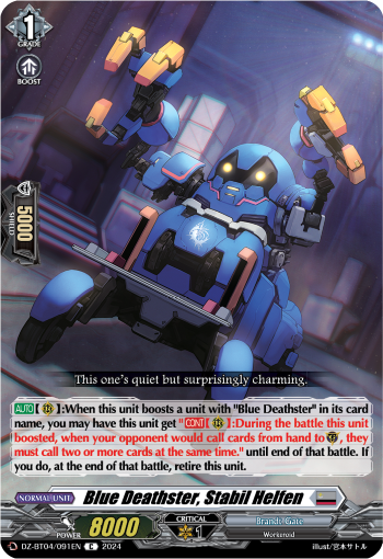 Blue Deathster, Stabil Helfen: DZ Booster Set 04: Destined Showdown