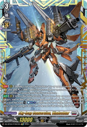 Sky-leap Conversion, Vindschtar: DZ Booster Set 04: Destined Showdown