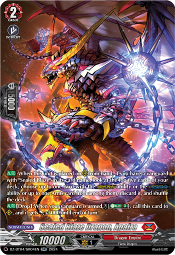 Sealed Blaze Dragon, Apalra: DZ Booster Set 04: Destined Showdown